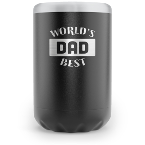 SoHo 12oz Can Cooler - Black "WORLDS BEST DAD"