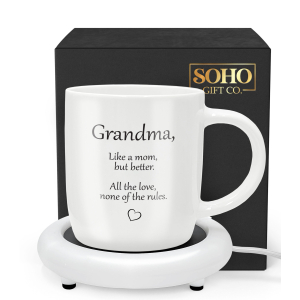 SoHo 12oz Ceramic Coffee Mug "Grandma" with Warmer
