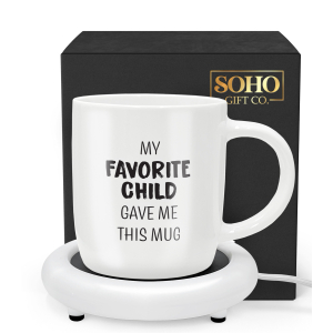 SoHo 12oz Ceramic Coffee Mug  "My Favorite Child Gave Me This Mug" with Warmer