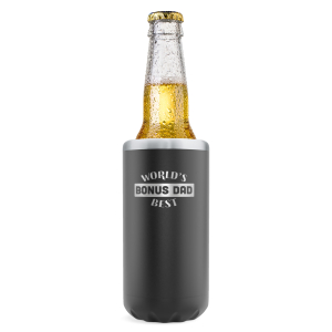SoHo Slim Can Cooler "WORLDS BEST BONUS DAD" - Black