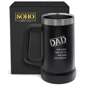 SoHo Stainless Steel Insulated Tumbler "Dad, Man, Myth, Bad Influence"