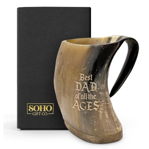 SoHo Viking Horn Mug "Best Dad of All the Ages"